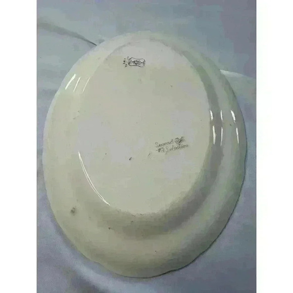 Vintage Taylor Smith Taylor White Oval Serving Platter Rare Antique 19th Century - Picture 2 of 2